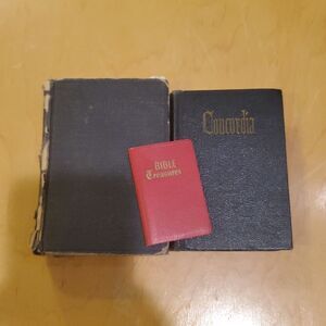 Antique Bible, Concordia Hymnal, collection of hymns, Bible Treasures 1956 Mini